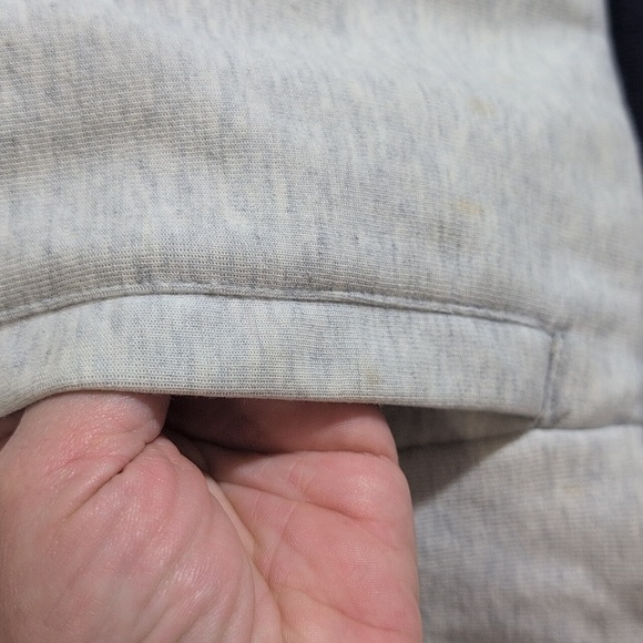 Express Pullover Hoodie Men’s Small Heather Gray Navy Fleece Sweatshirt. - Picture 2 of 9